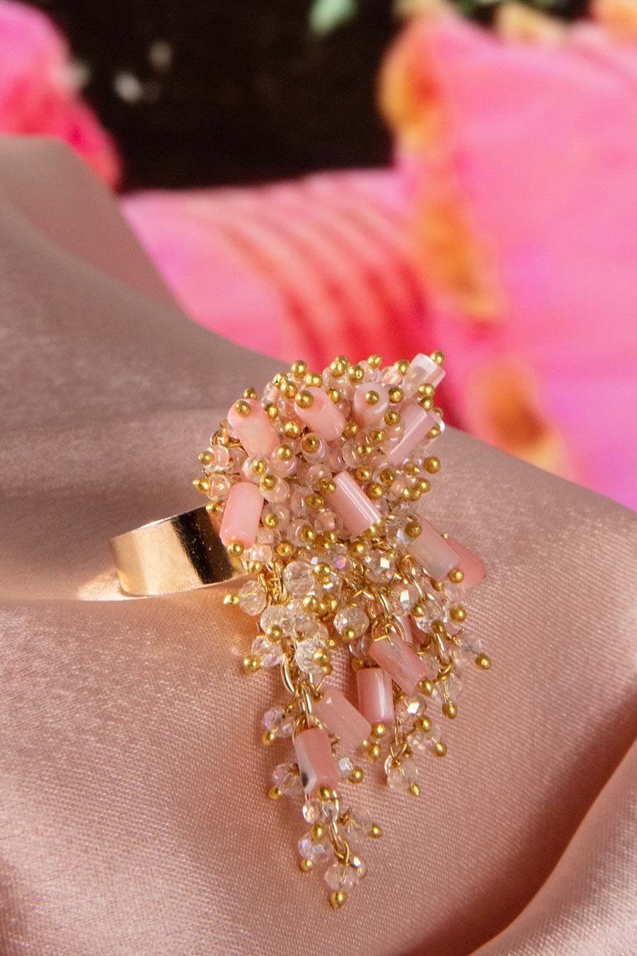 Pink Semi-Precious Stone Ring