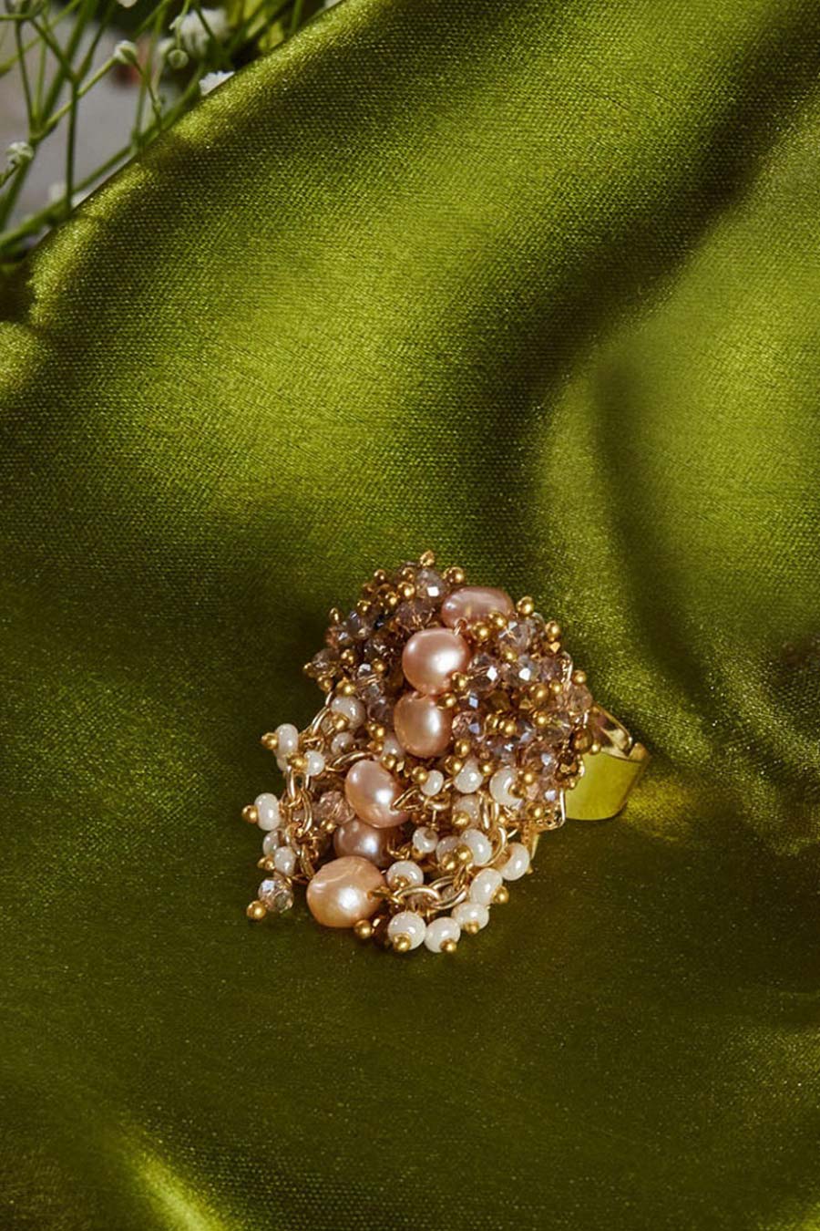 Peach Semi-Precious Stone Ring