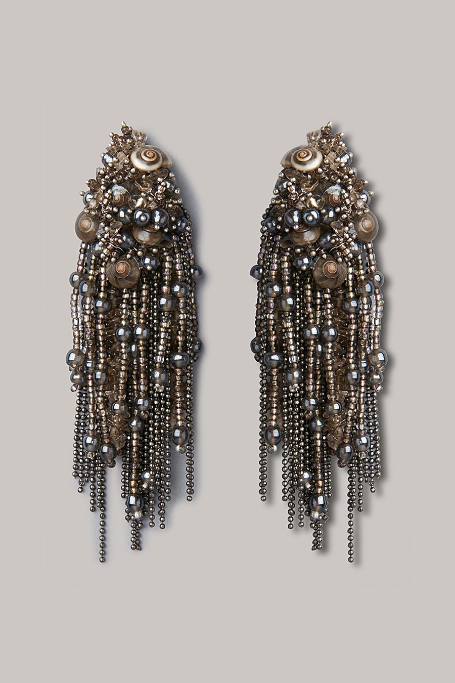 Black Crystal Dangler Earrings