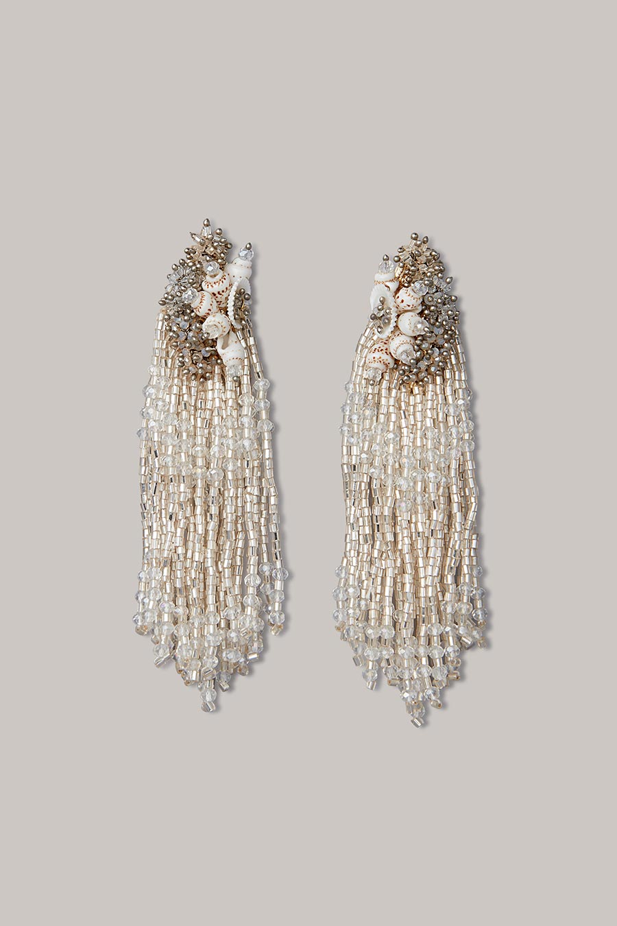 Silver Crystal Dangler Earrings