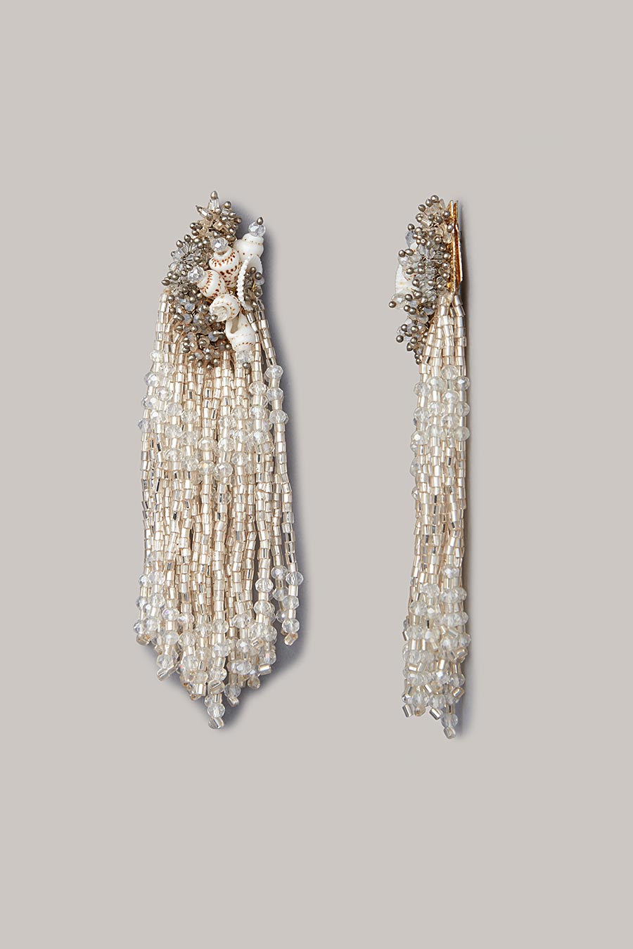 Silver Crystal Dangler Earrings