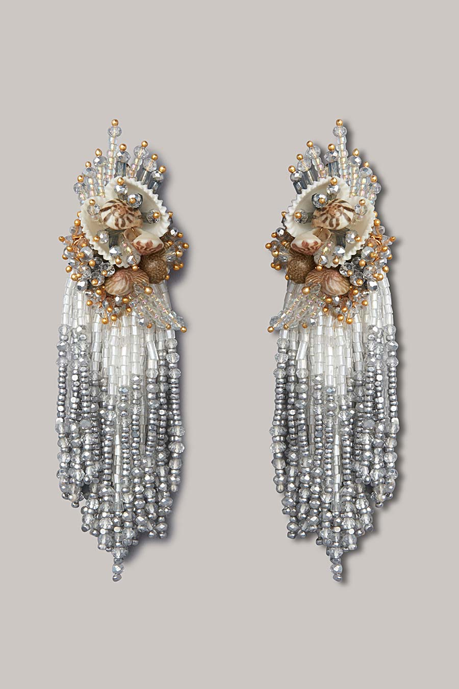 Silver Crystal Dangler Earrings
