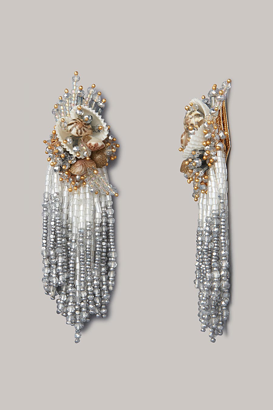 Silver Crystal Dangler Earrings