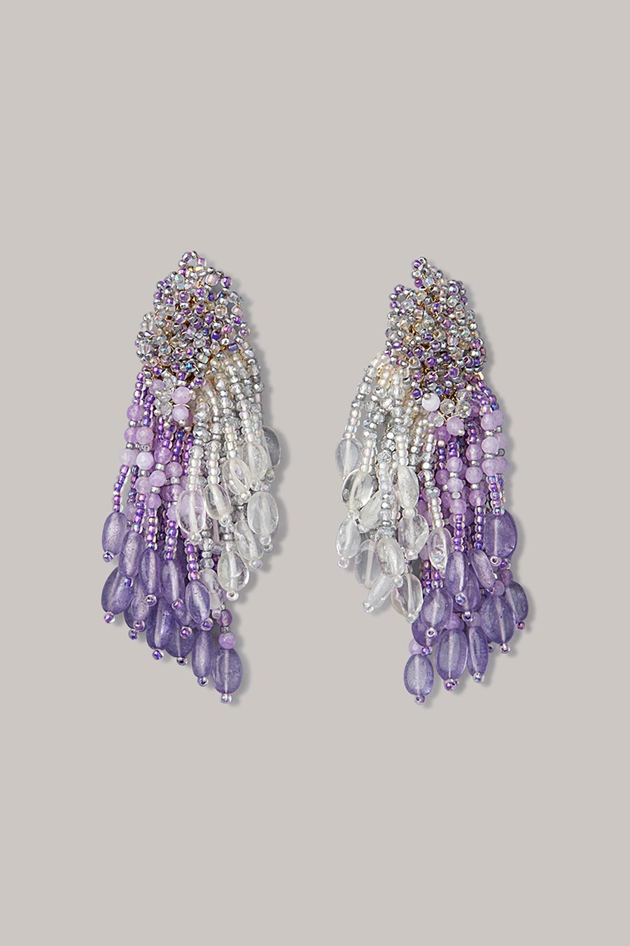 Purple Semi-Precious Stone Dangler Earrings