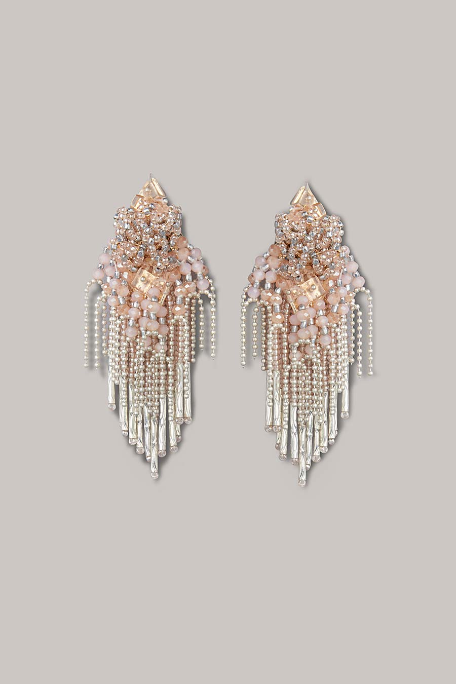 Pink Crystal Dangler Earrings