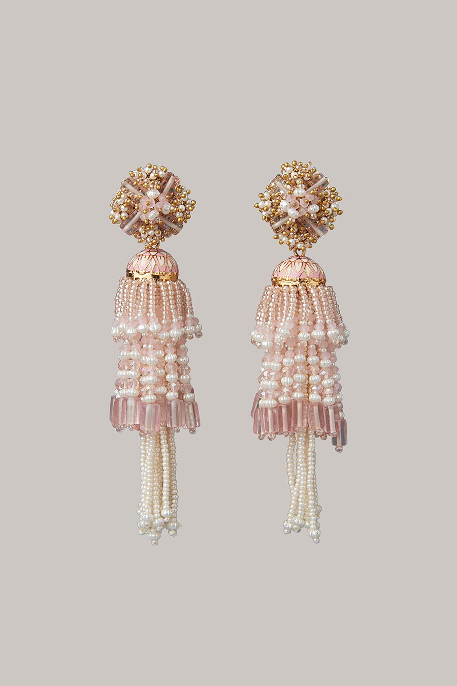 Pink Pearl Dangler Earrings
