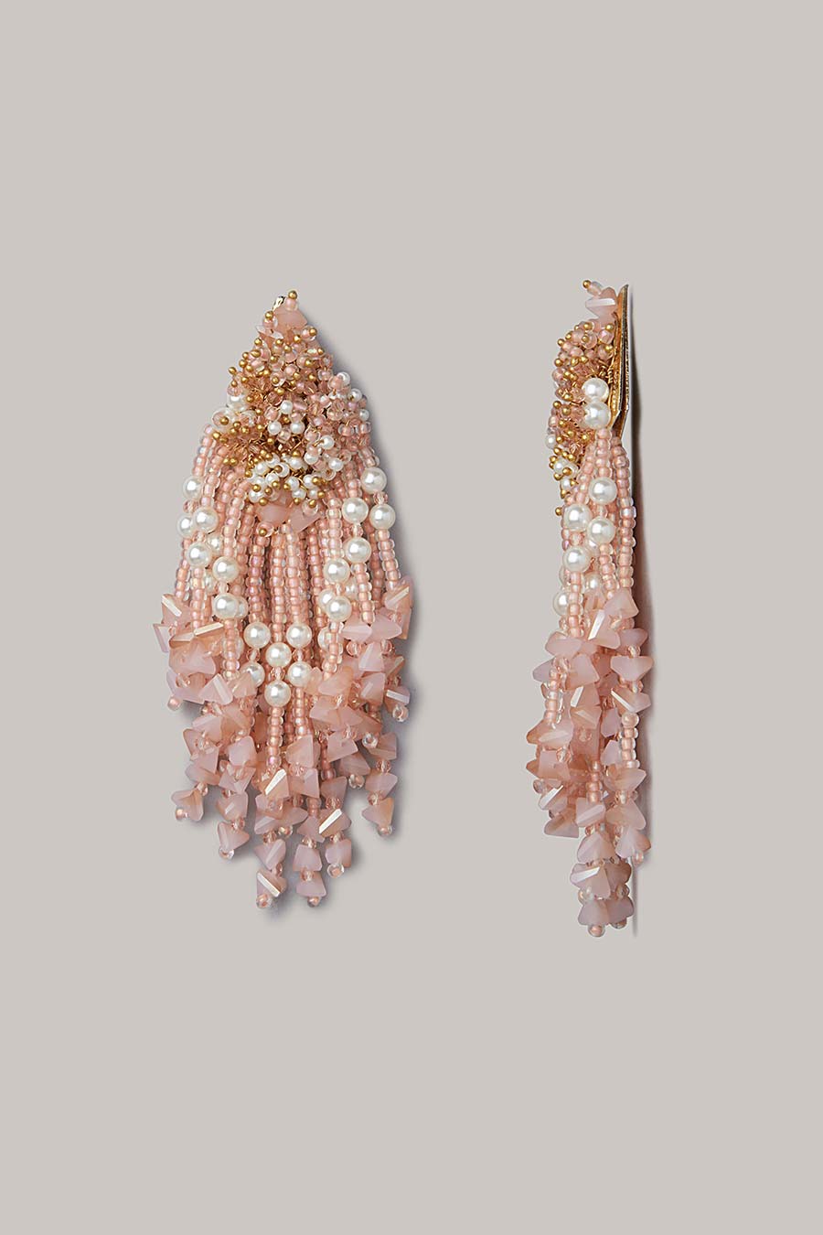 Pink Semi-Precious Stone Dangler Earrings