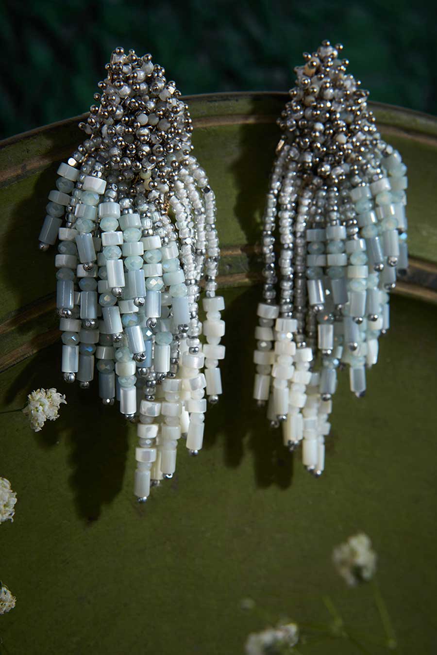 Multicolour Semi-Precious Stone Dangler Earrings