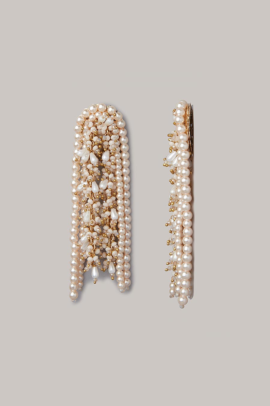 Peach Semi-Precious Stone Dangler Earrings