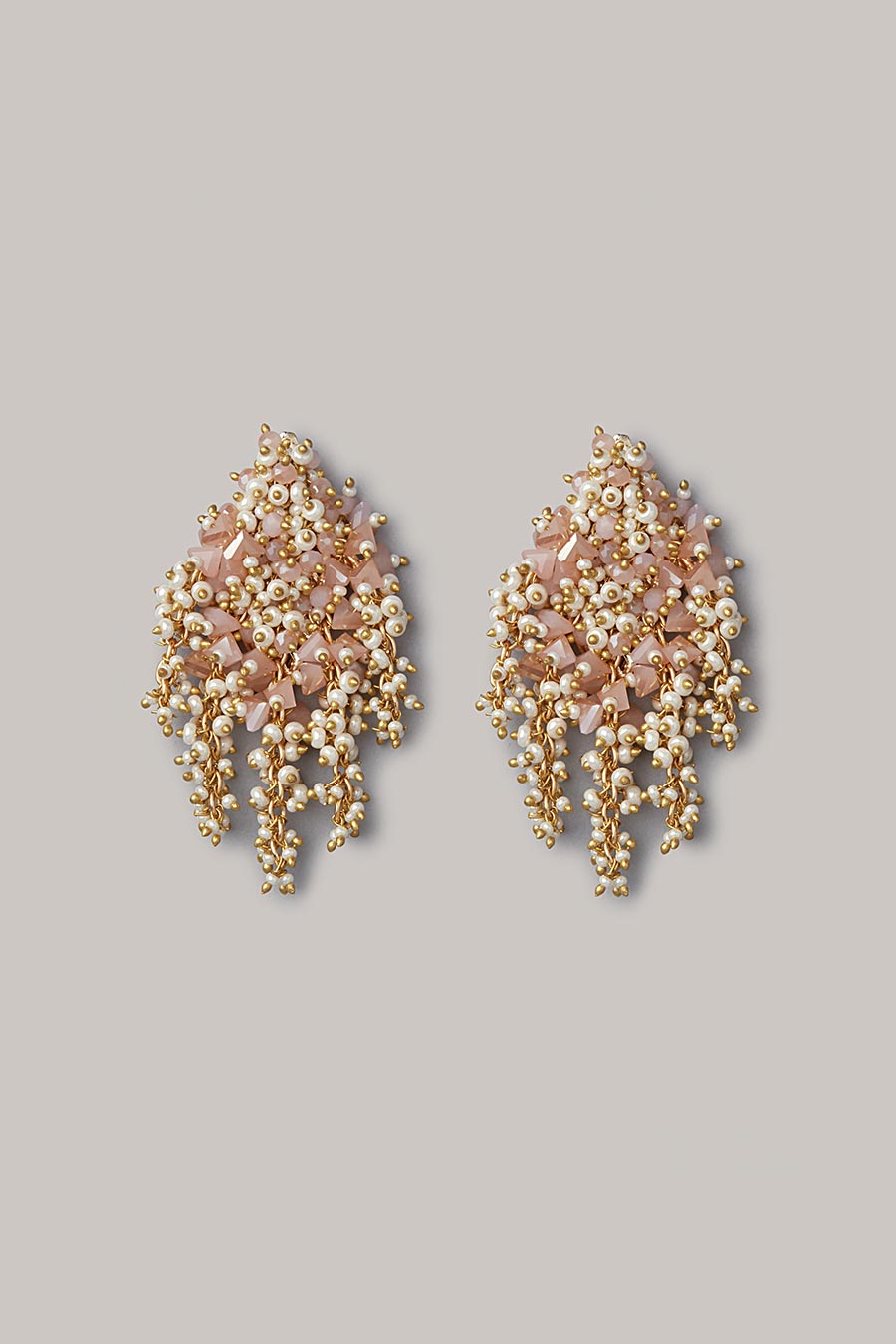 Pink Crystal Dangler Earrings