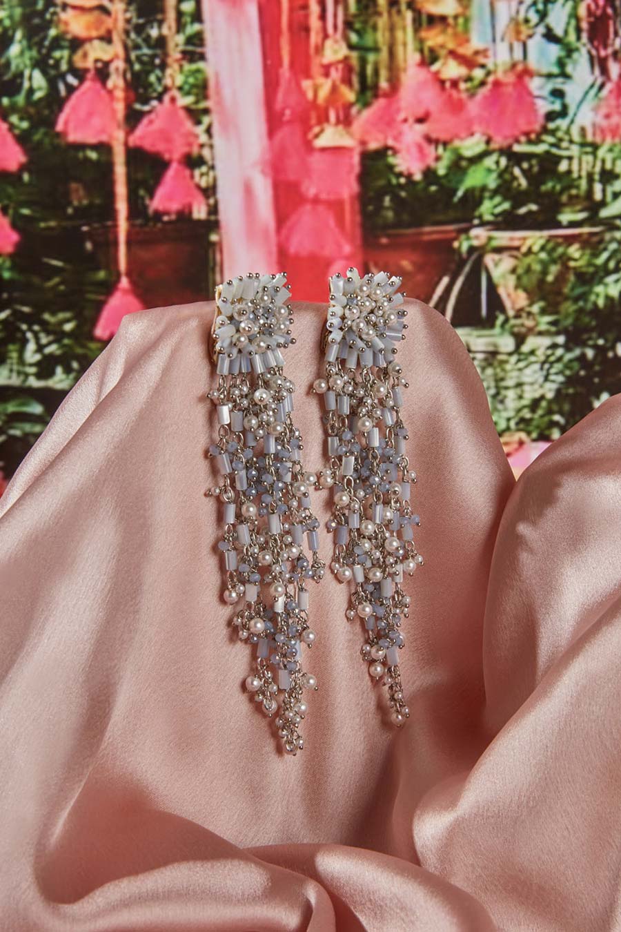 Blue Pearl Dangler Earrings