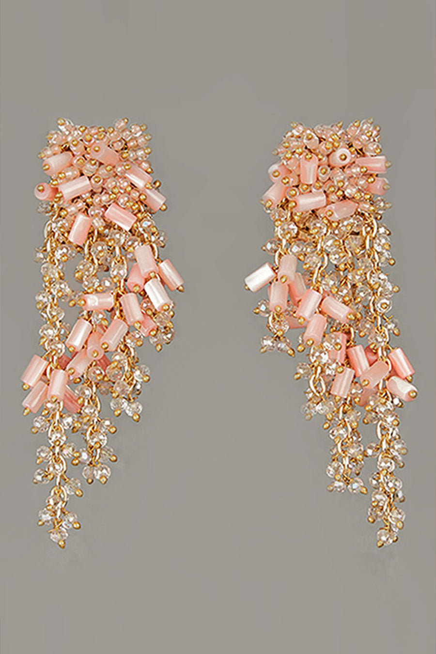 Pink Pearl Dangler Earrings