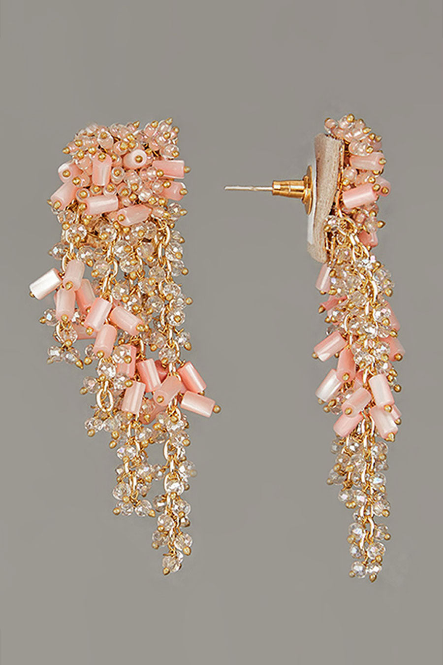 Pink Pearl Dangler Earrings