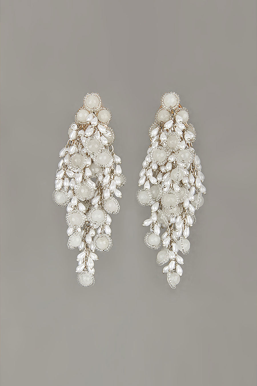White Pearl Dangler Earrings