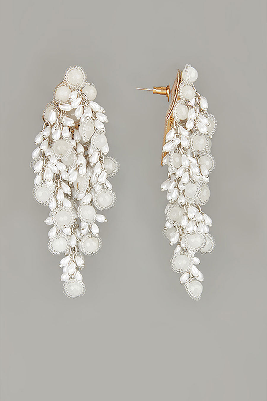 White Pearl Dangler Earrings