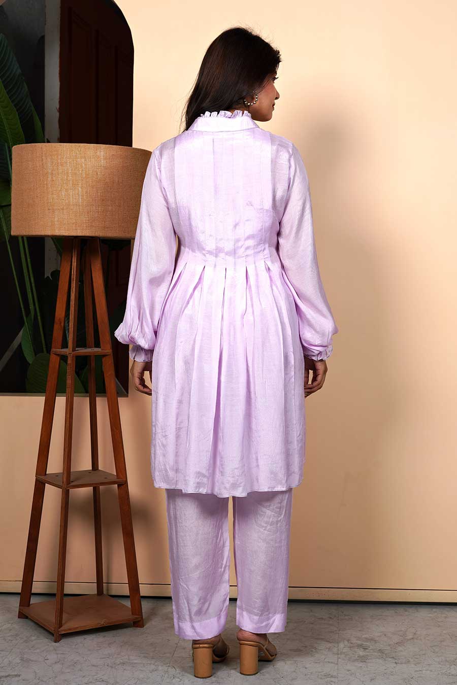 Lilac Early Bird Smocked Tunic & Pant Set