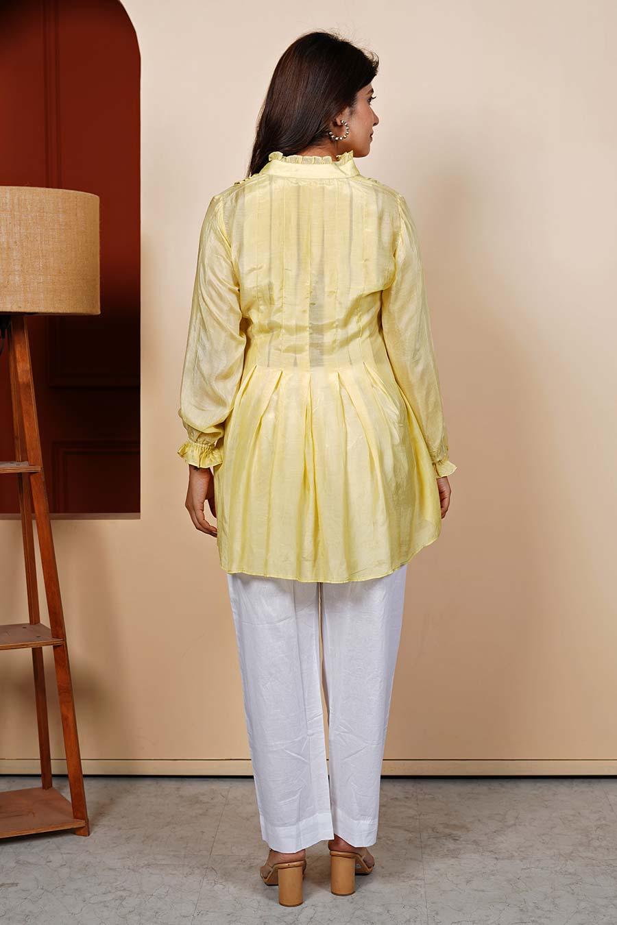 Yellow Smocked Tunic & Pant Co-Ord Set