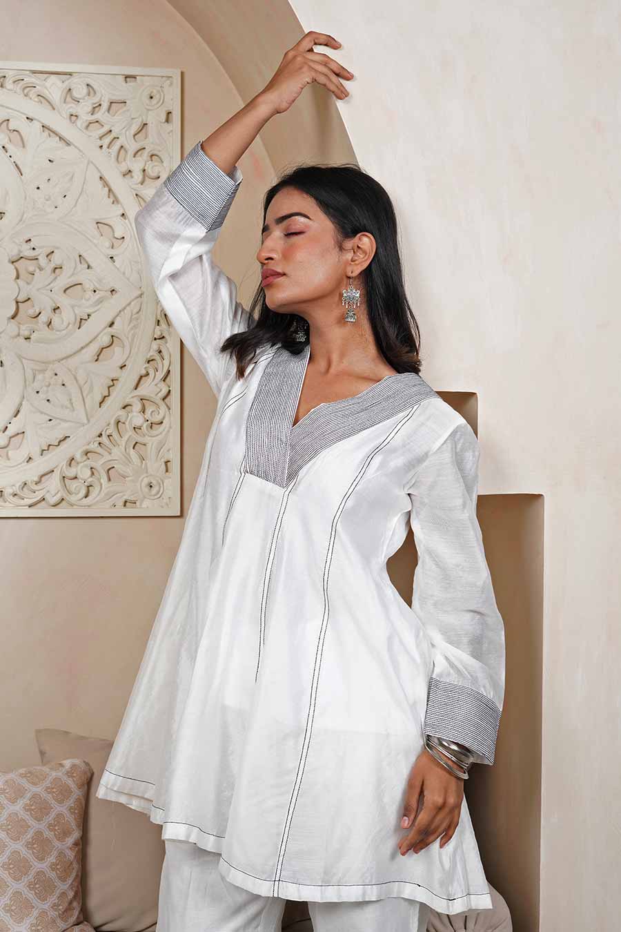White Dove Short Tunic & Pant Set