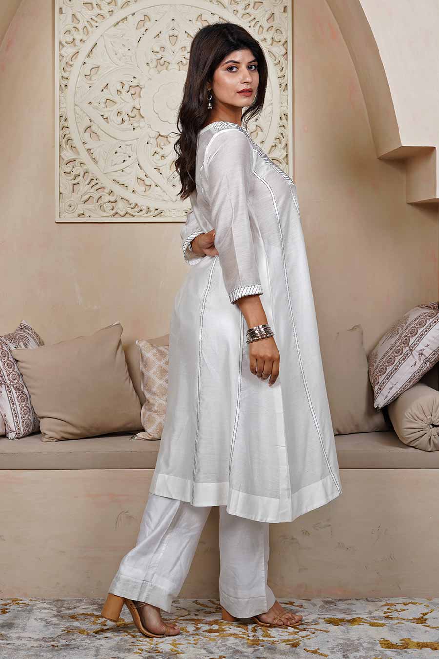 White Pearl Kali Tunic & Pant Set