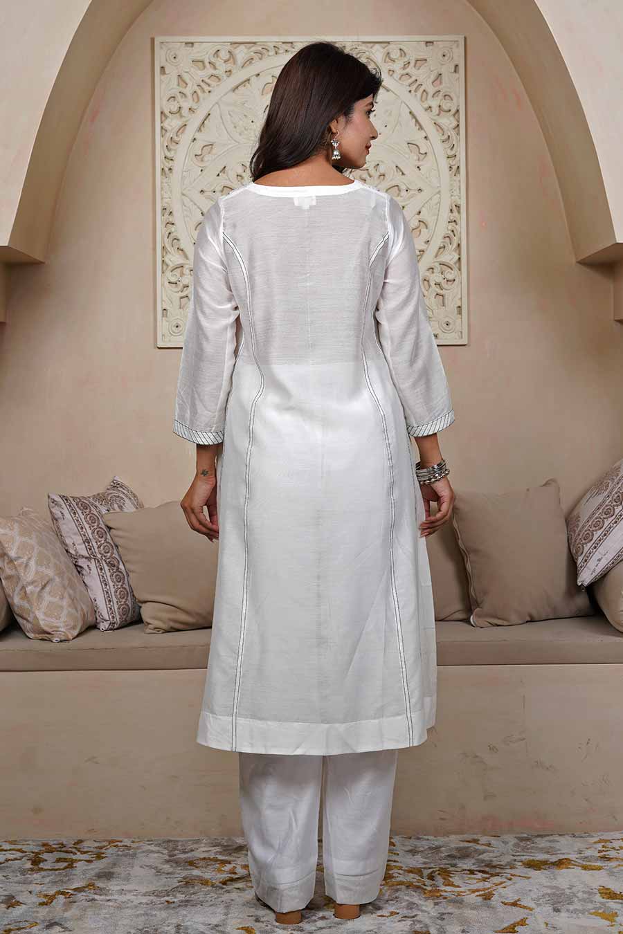 White Pearl Kali Tunic & Pant Set