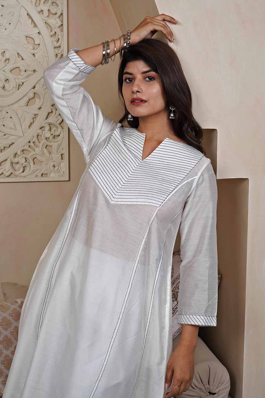 White Pearl Kali Tunic & Pant Set