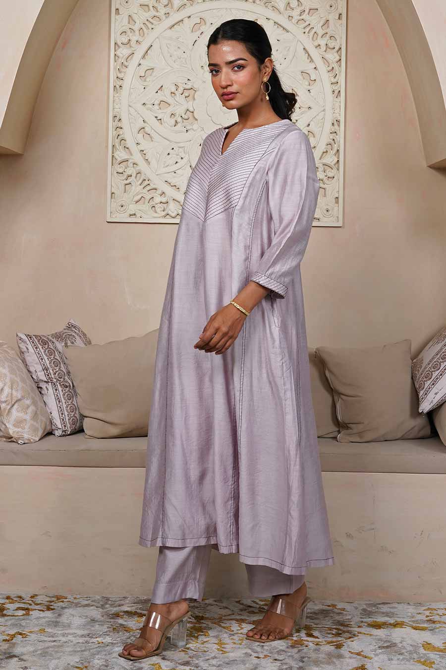 Lavender Kali Tunic & Pant Set