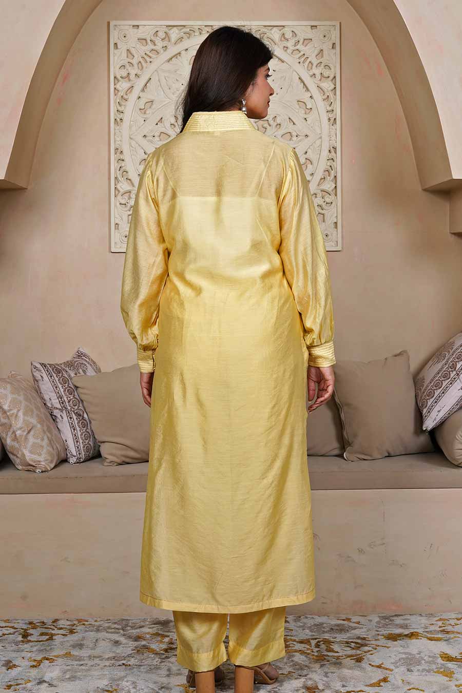 Yellow Sunflower Kurta & Pant Set