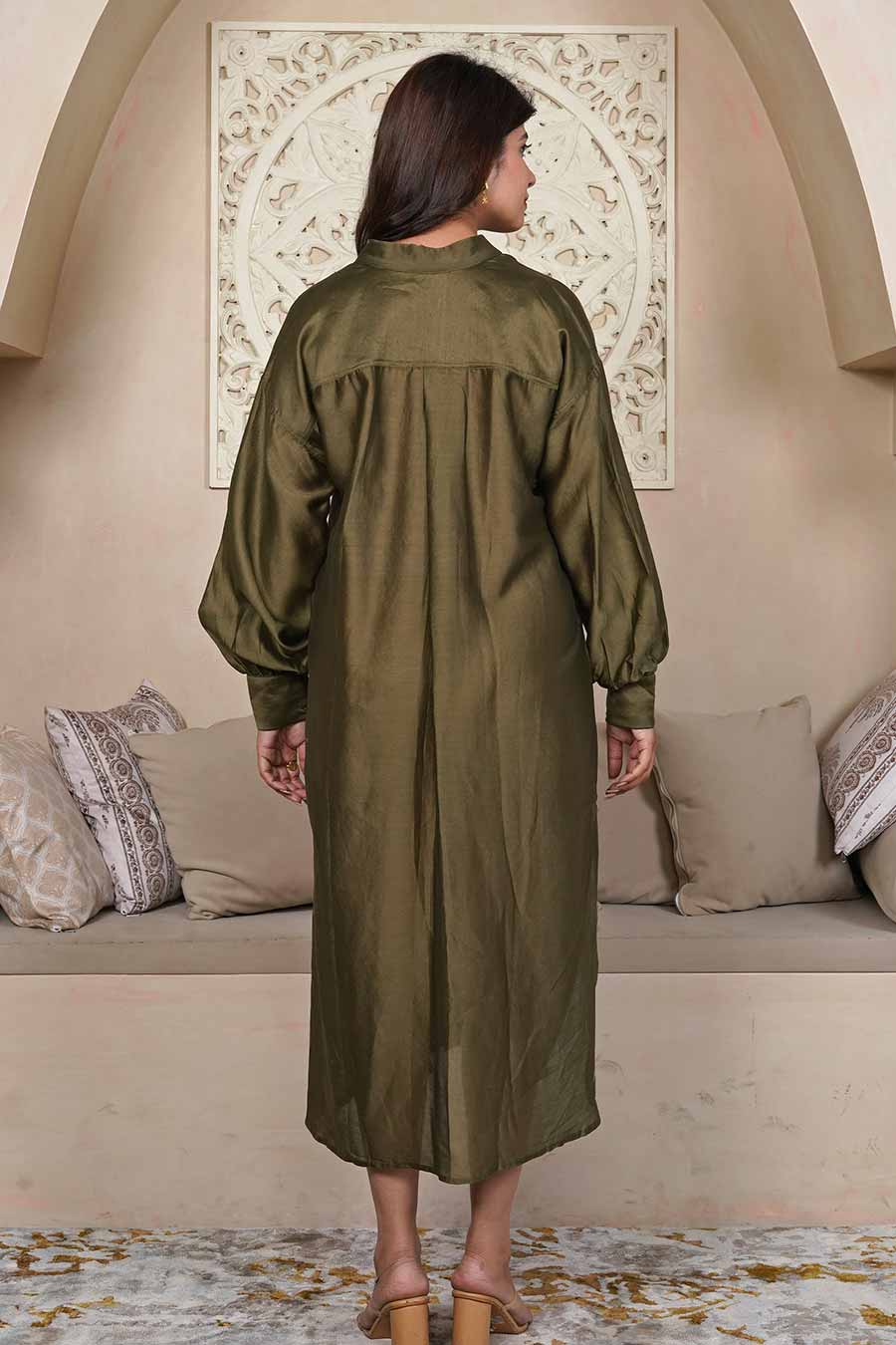 Olive Shirt Dress