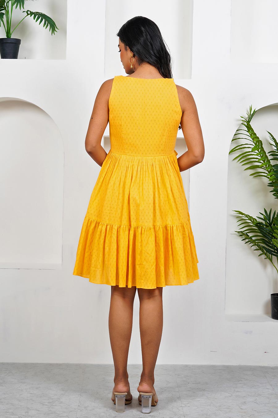 Yellow Ruffle Dress