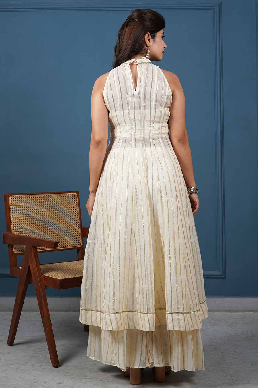 Off-White Orchid Flared Kurta & Pant Set