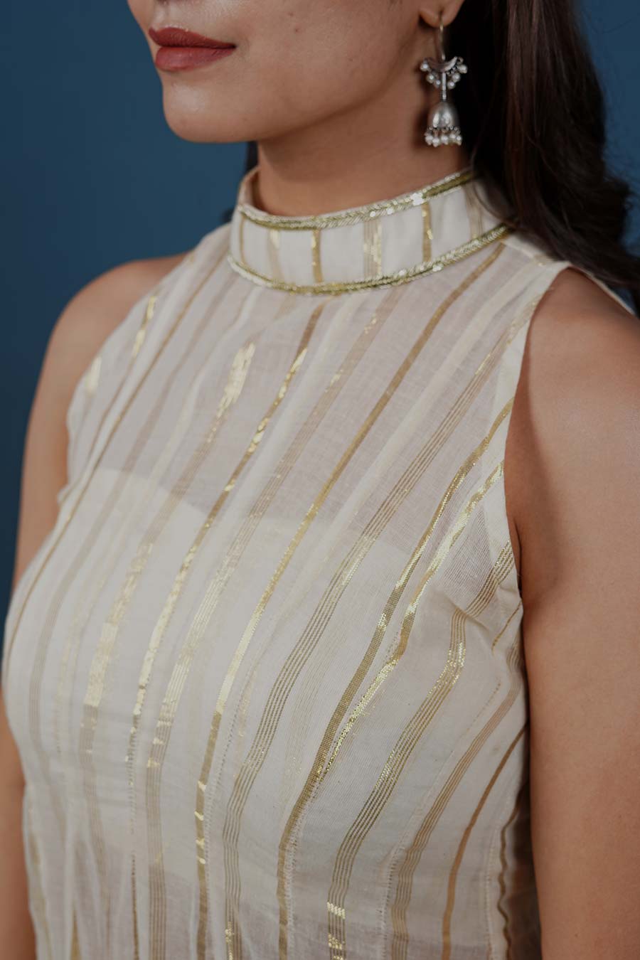 Off-White Orchid Flared Kurta & Pant Set