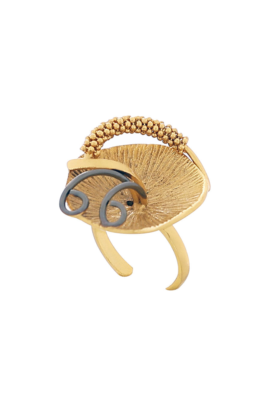 Flower Petal Gold Plated Ring