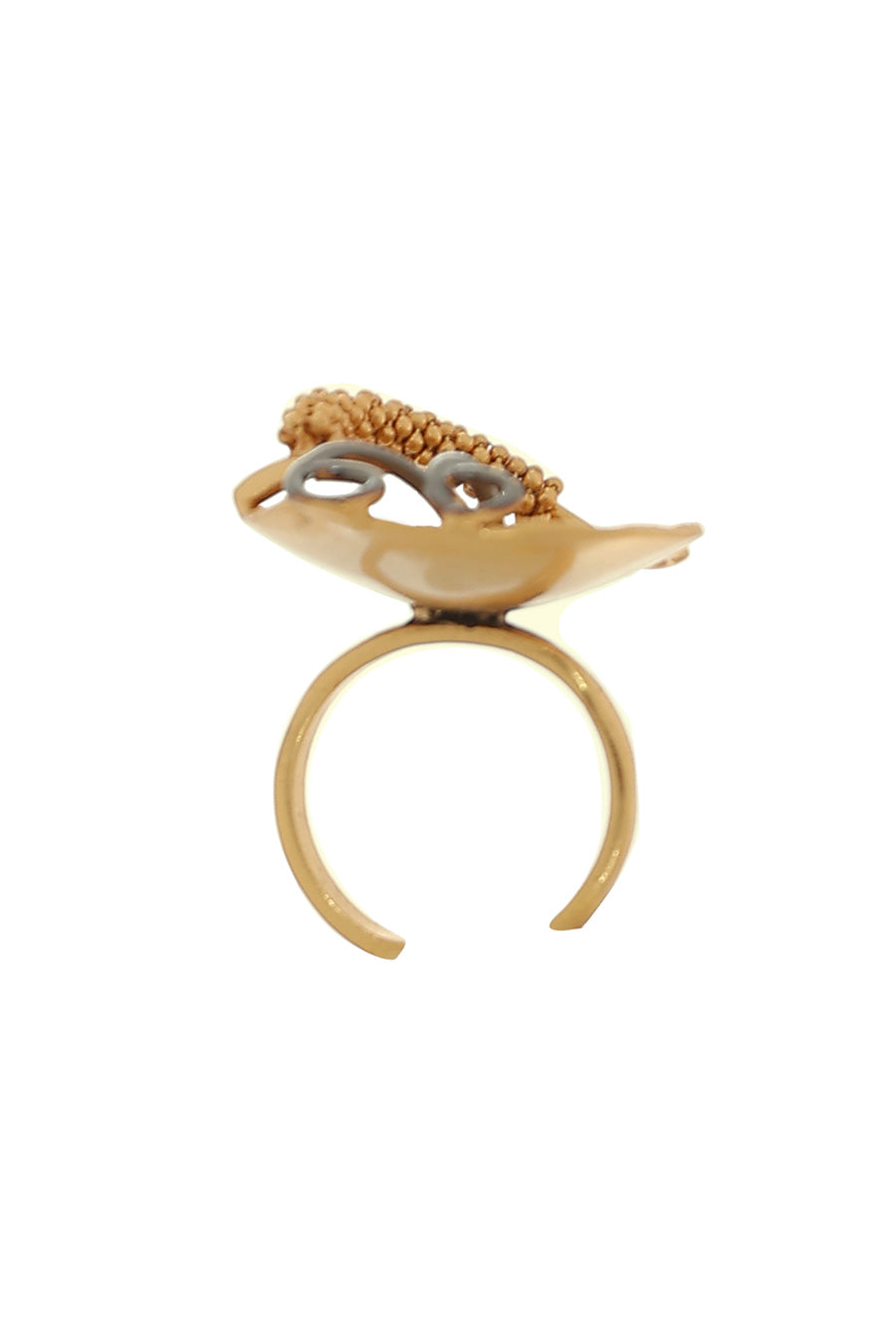 Flower Petal Gold Plated Ring