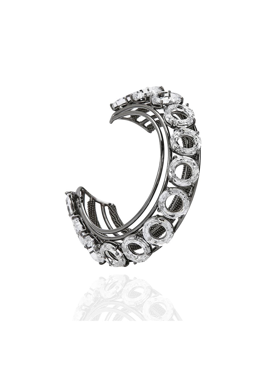 Circular Rings Silver Plated Cuffs