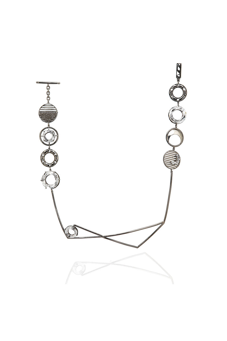 Planetoid Silver Plated Necklace