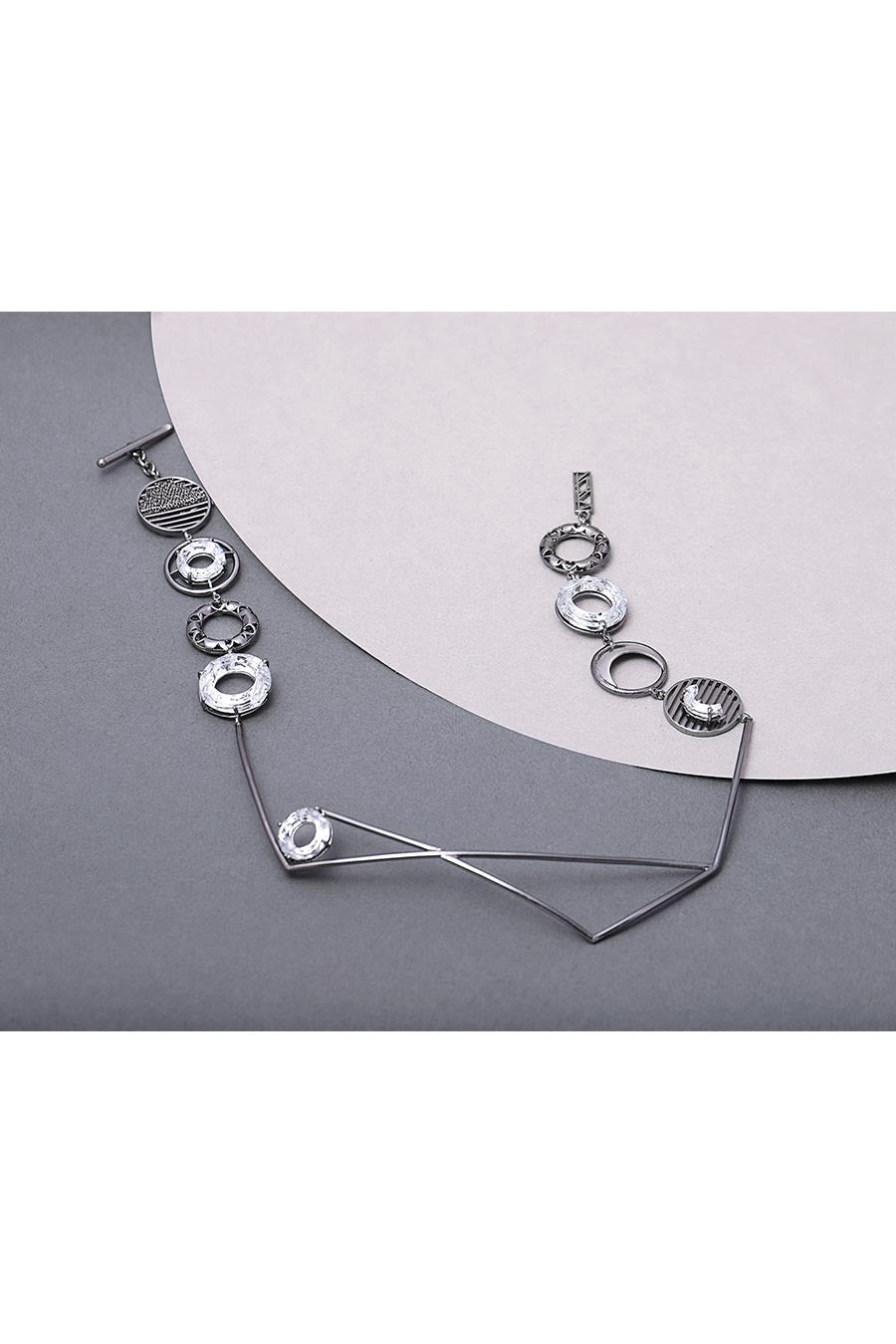 Planetoid Silver Plated Necklace