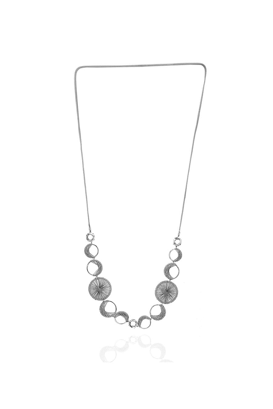 Sash Silver Plated Necklace