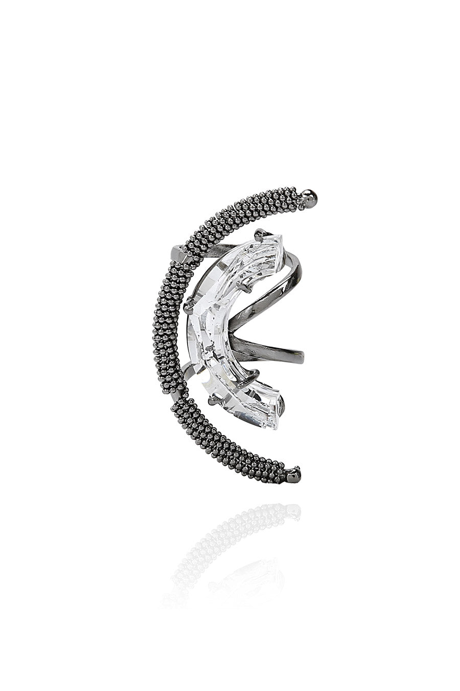 Lunula Silver Plated Ring