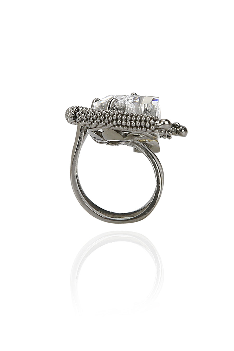 Lunula Silver Plated Ring