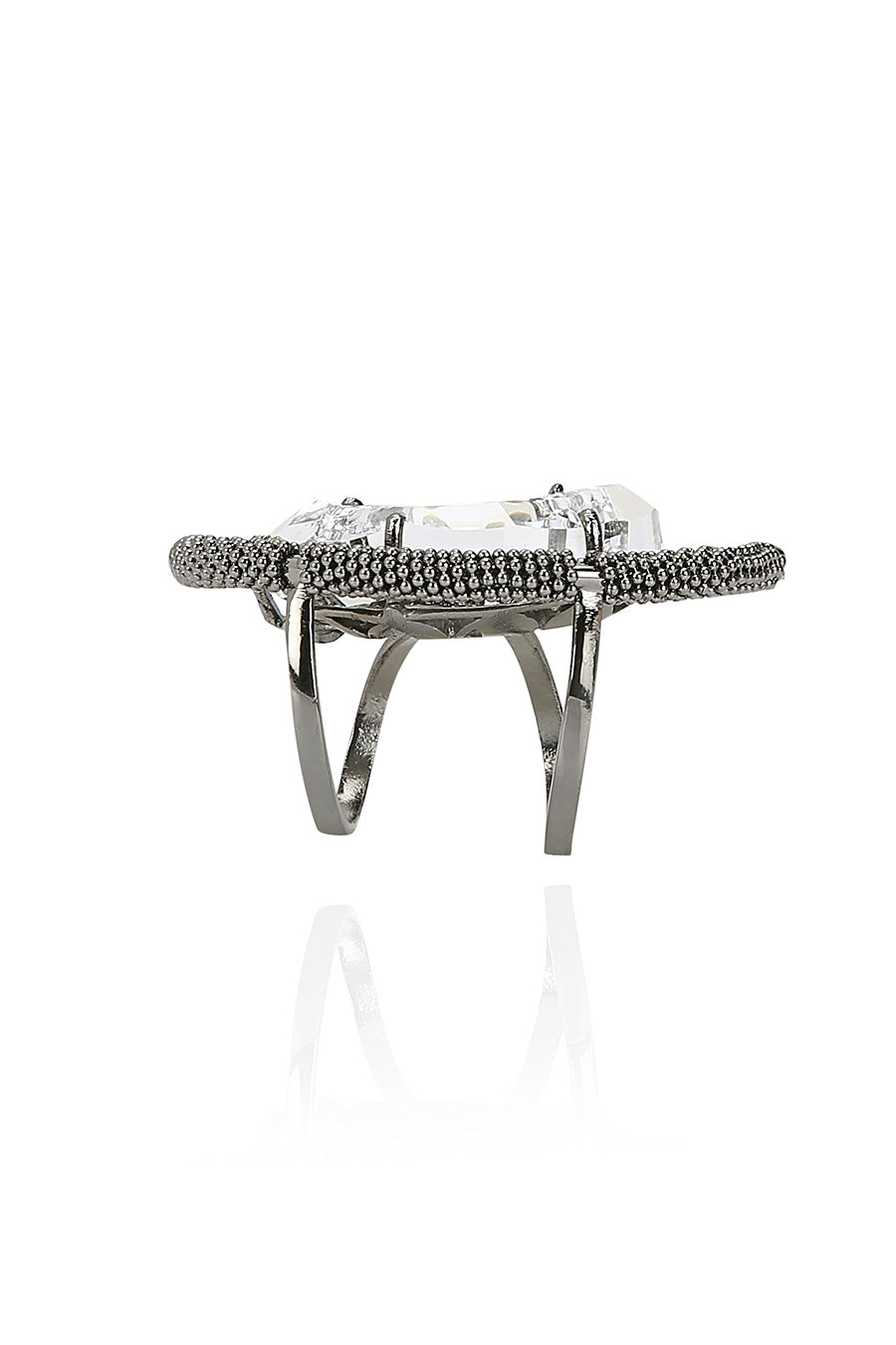 Lunula Silver Plated Ring