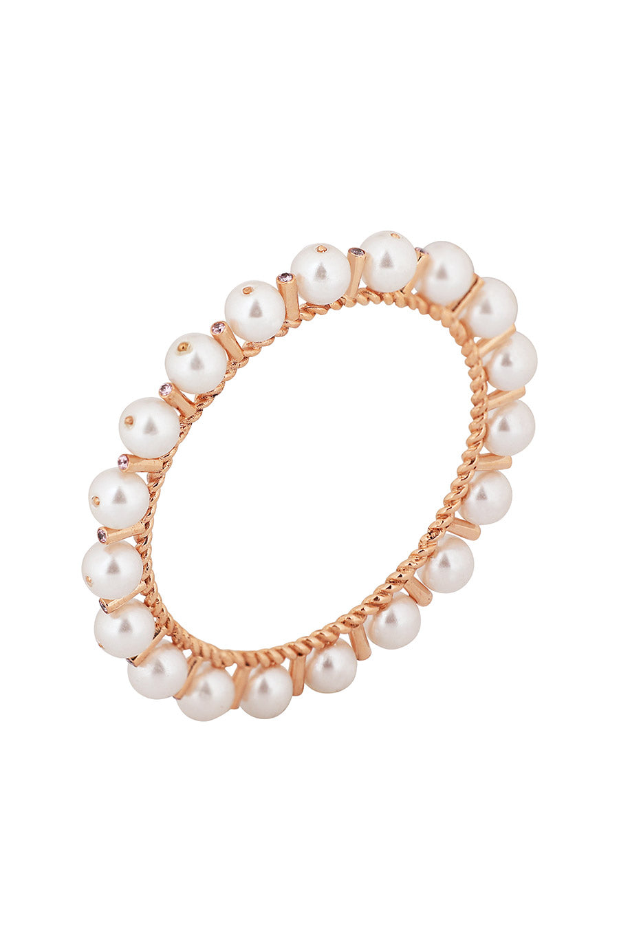 Pearl Gold Plated Bangle