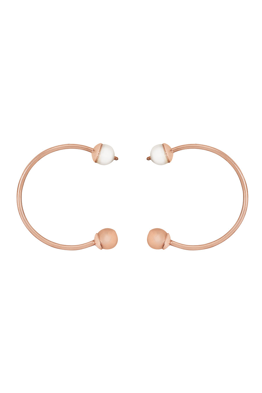 Concave Pearl Gold Plated Earcuff