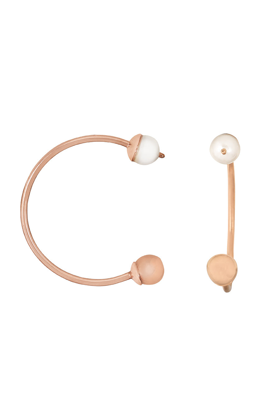 Concave Pearl Gold Plated Earcuff