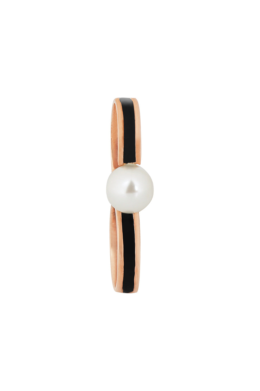 Pearl Ribbon Gold Plated Ring