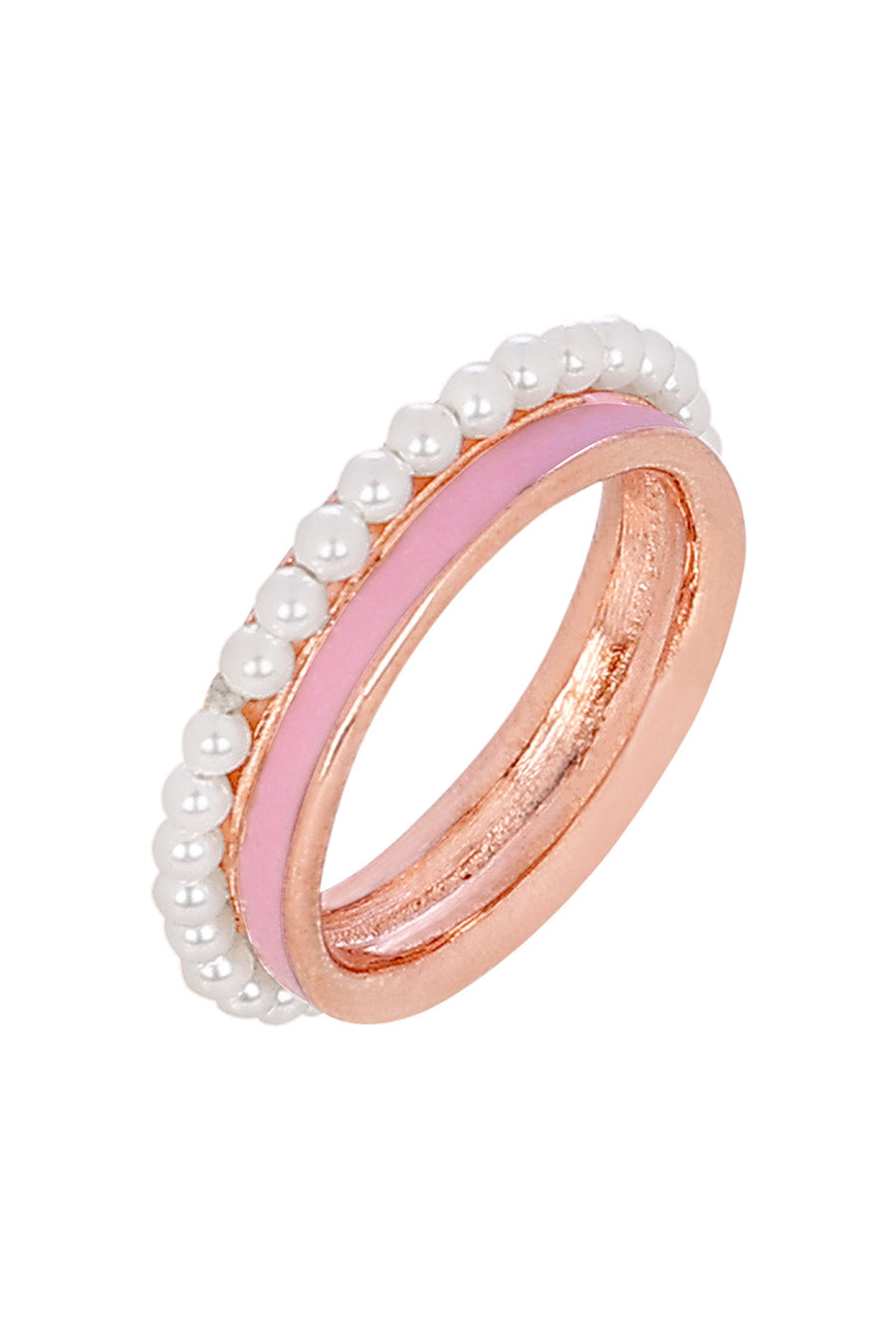 Pearl Gold Plated Stackable Ring