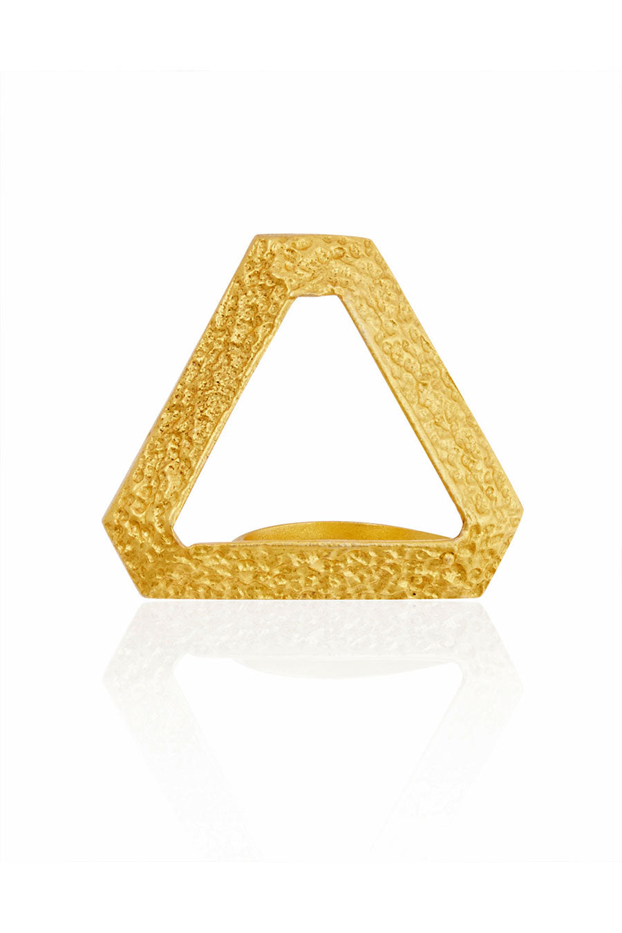 Triangle Textured Plated Ring