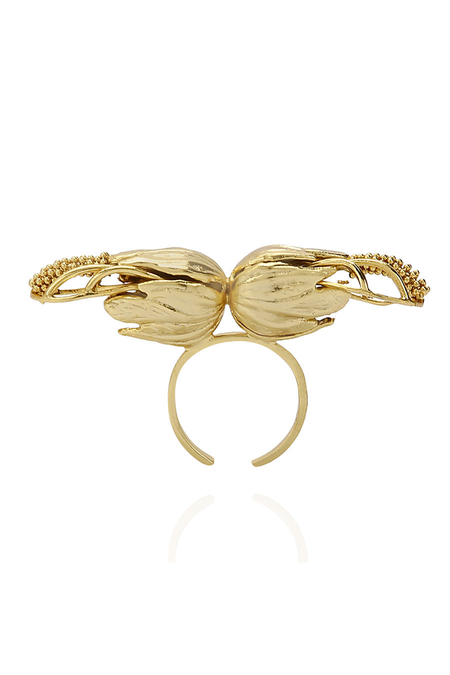 Gold Plated Beaded Ring