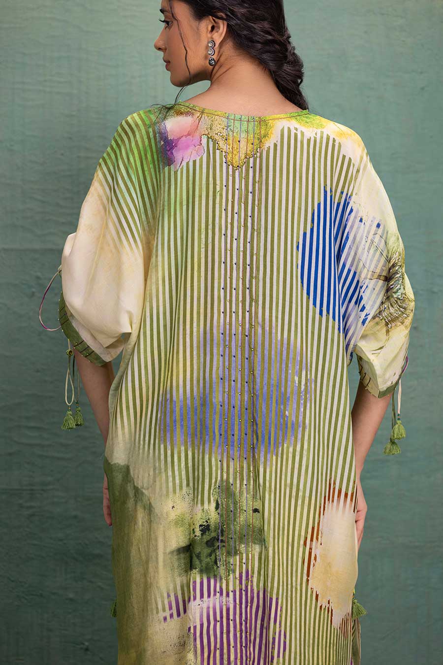 Green Printed Cotton Silk Embellished Co-Ord Set