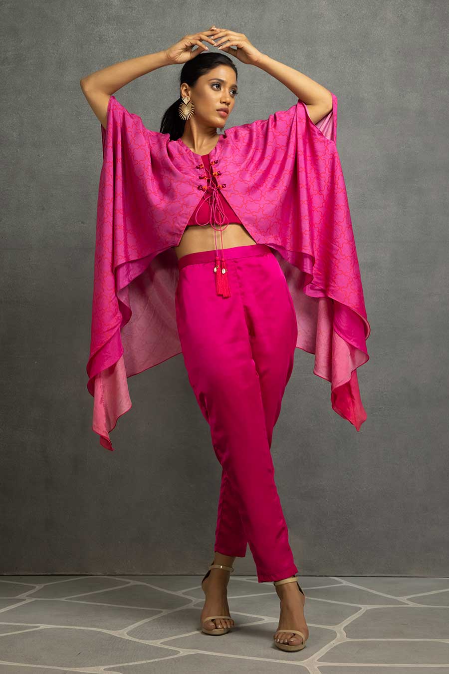 Pink Printed Top & Pant Co-Ord Set