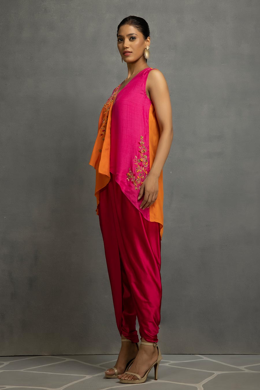 Pink Ombre Layered Top & Pant Co-Ord Set